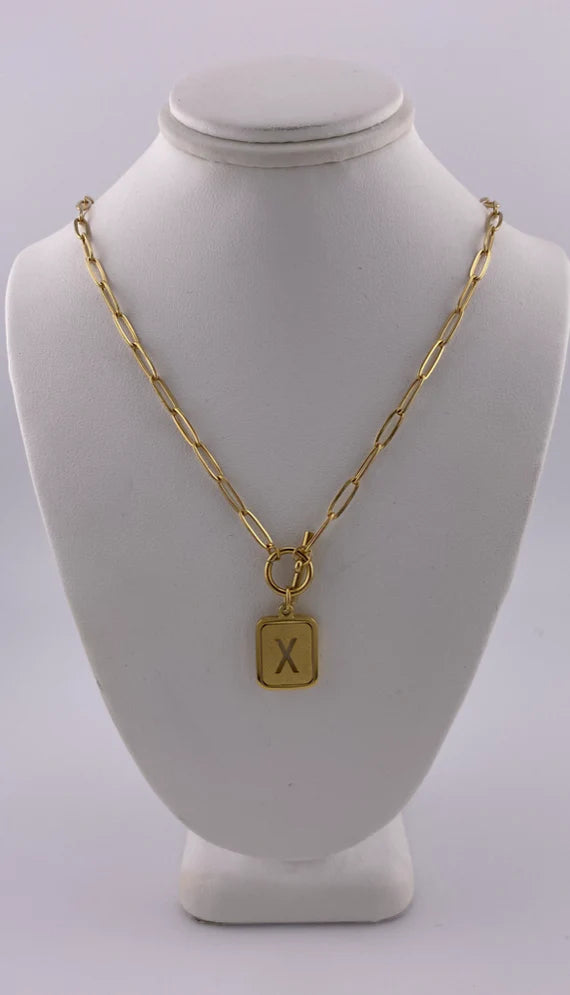Initial Necklace - X