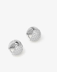 Lil Norah Pave Earrings - Silver