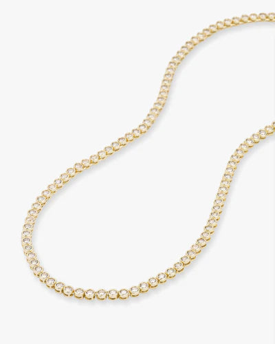 15" Baroness Tennis Necklace - Gold