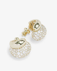 Norah Loves A Pave Double Hoop-Gold