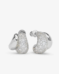 Norah Loves A Pave Double Hoop-Silver