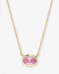 She's A Boss Pendant Necklace Gold-Pink