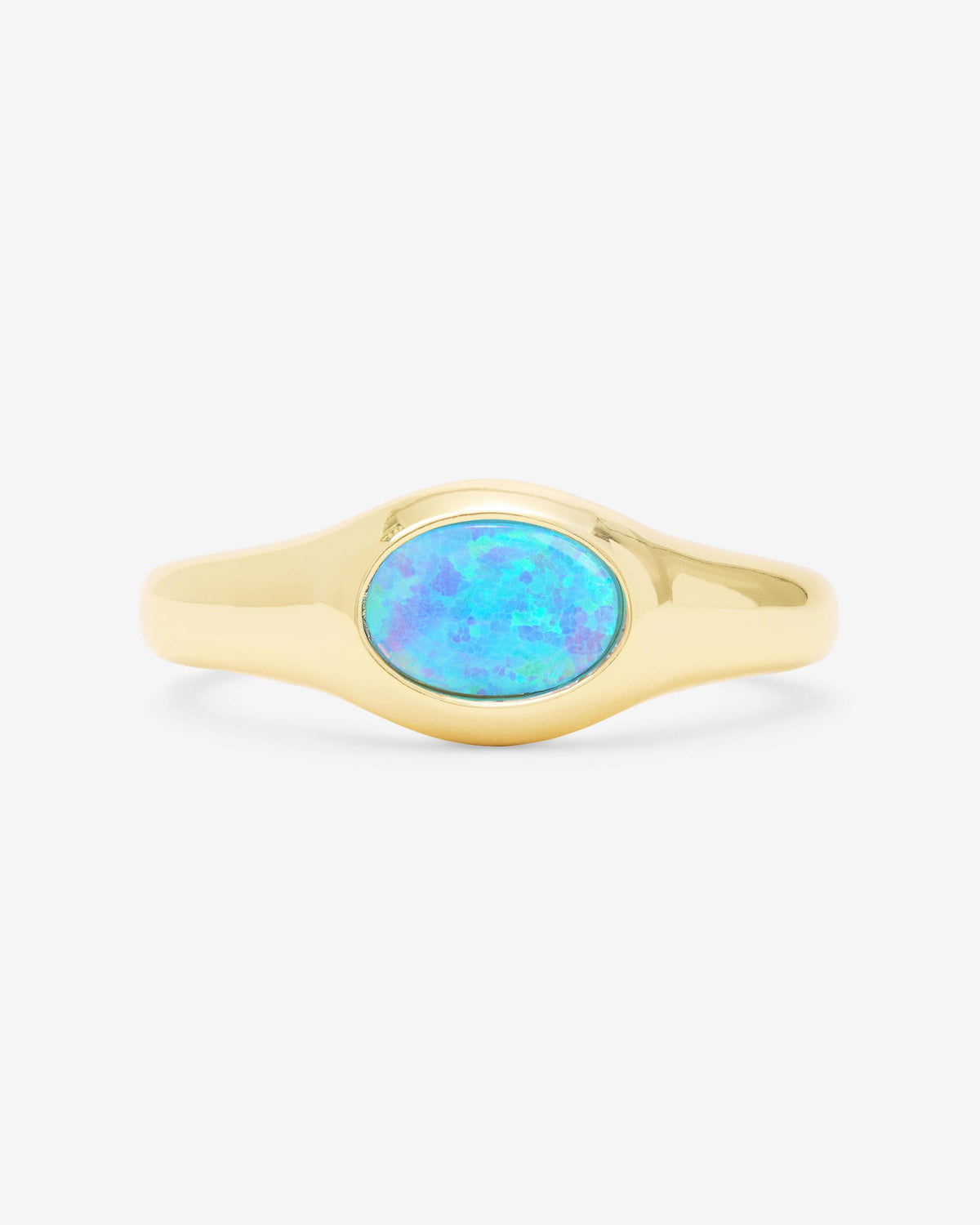She's A Boss Signet Gold Opal - Sz 8