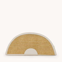 Shelley Clutch - Calla Lily White Raffia G