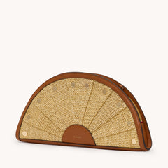 Shelley Clutch - Cocoa Raffia G