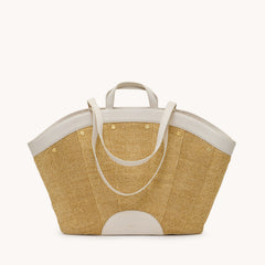 Shelley Resort Tote - Calla Lily White Raffia G