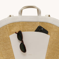 Shelley Resort Tote - Calla Lily White Raffia G