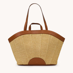 Shelley Resort Tote - Cocoa Raffia G