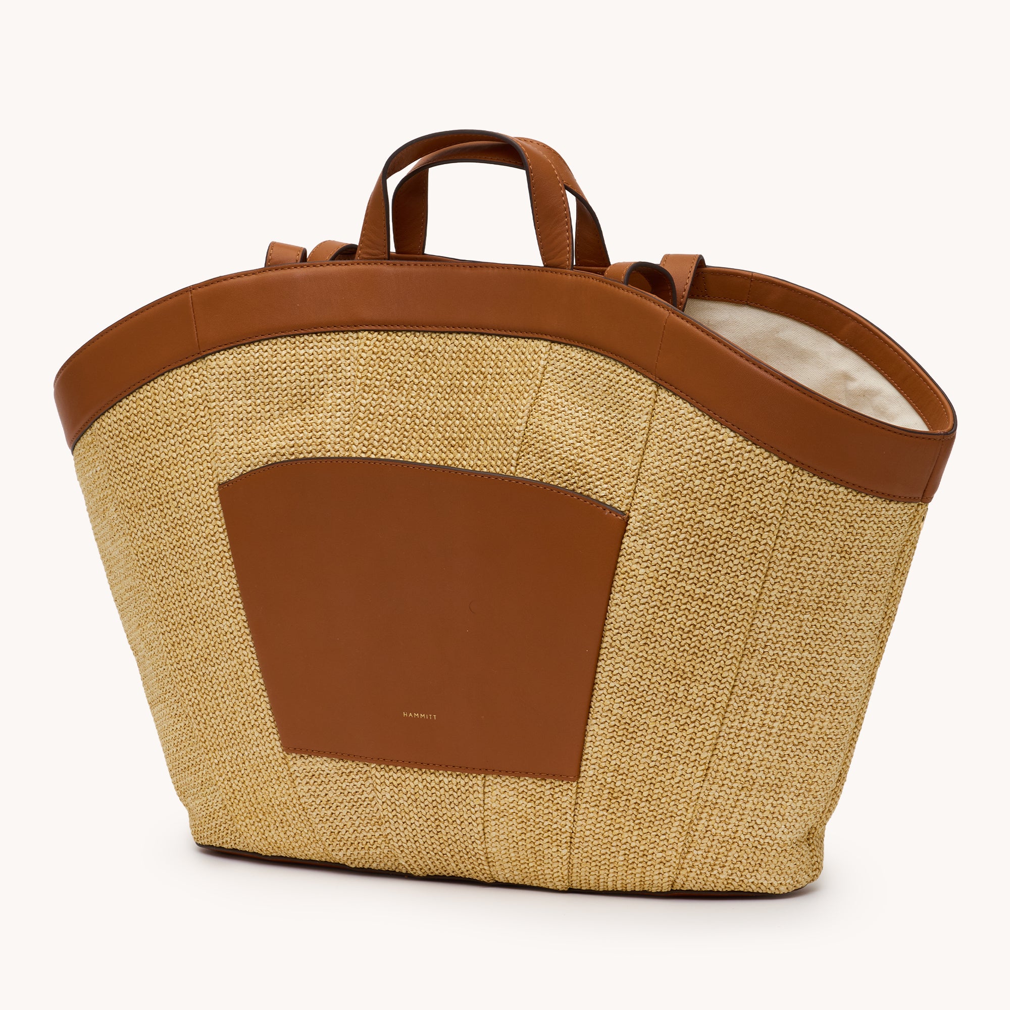 Shelley Resort Tote - Cocoa Raffia G