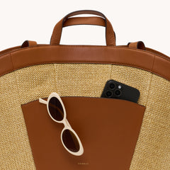 Shelley Resort Tote - Cocoa Raffia G
