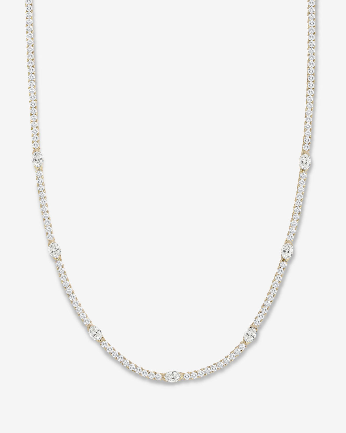 16" The Maven Tennis Necklace - Gold