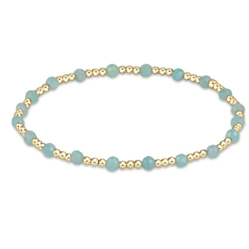 Gemstone Gold Sincerity 3mm Amazonite Bracelet