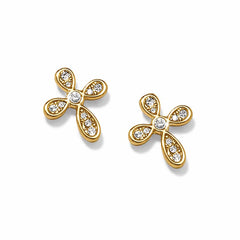 Enchanting Cross Gold Post Earring