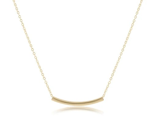 16" Necklace Gold - Bliss Bar Smooth