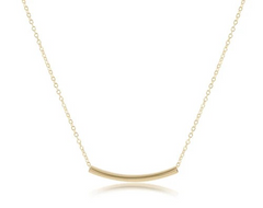 16" Necklace Gold - Bliss Bar Smooth