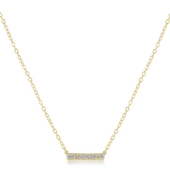 14kt Gold and Diamond Significance Bar Necklace - Six