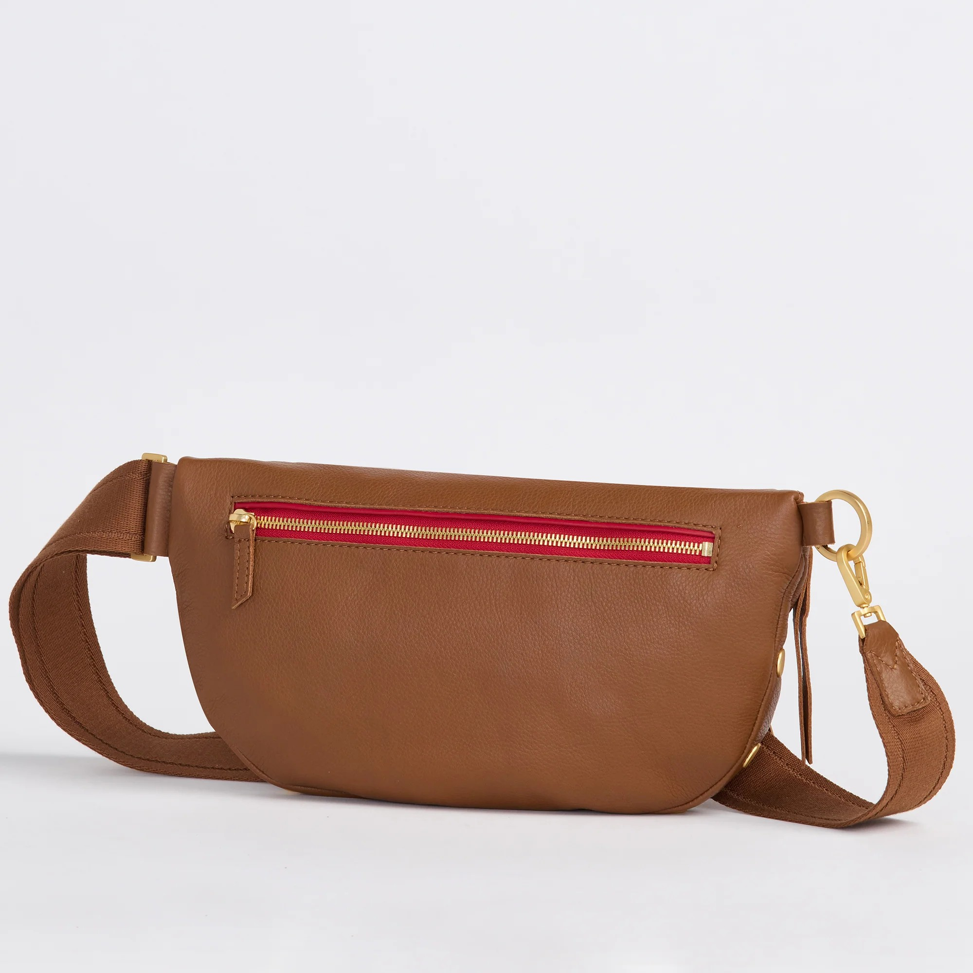 Charles Crossbody Lrg - Mahogany Pebble