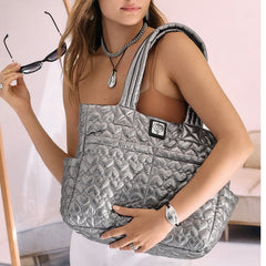 Pewter Mtlc Kameron Utility Tote