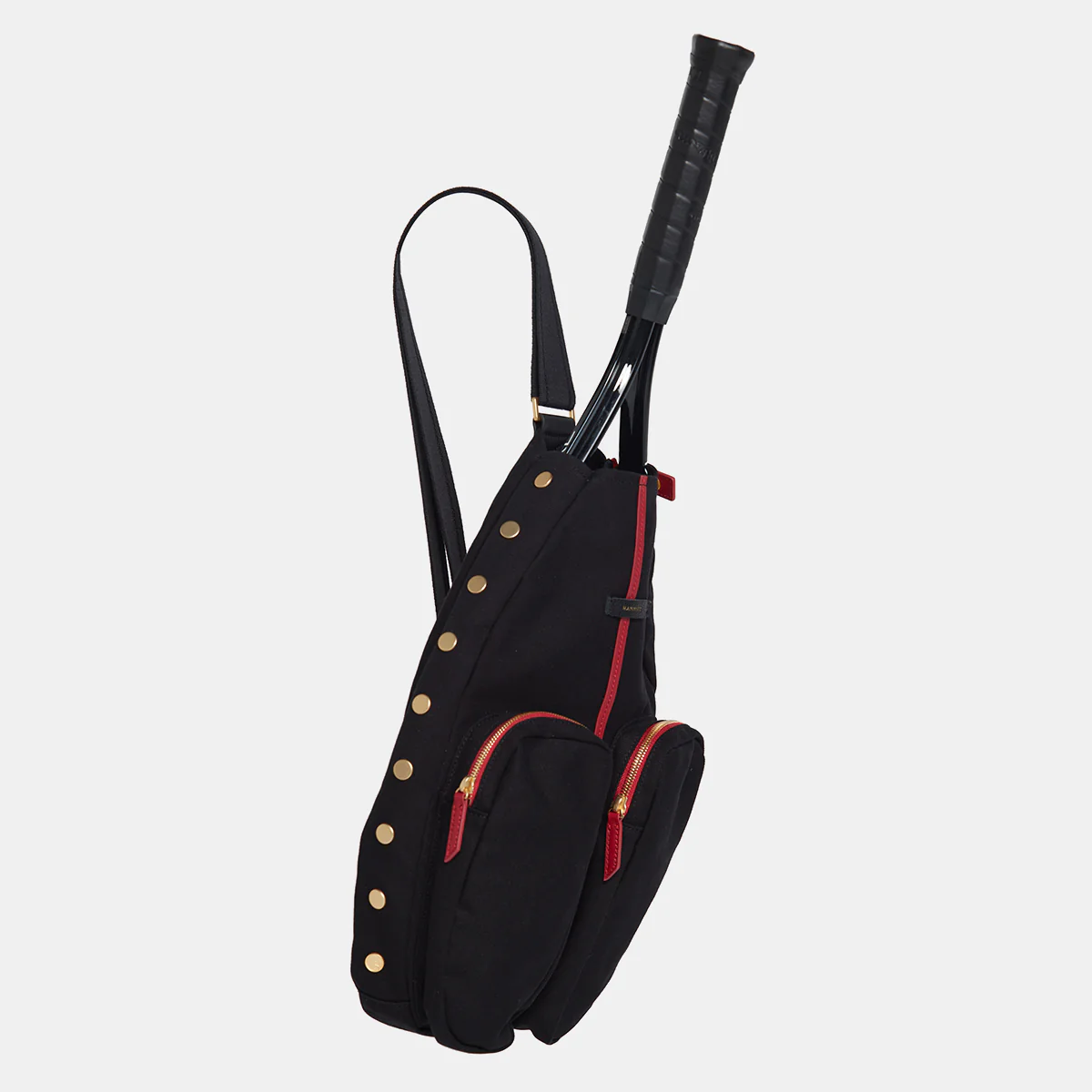 Courtside Sling Black-BG Red Zip