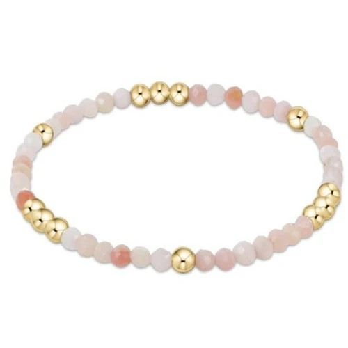 Worthy Pattern 3mm Bracelet- Pink Opal