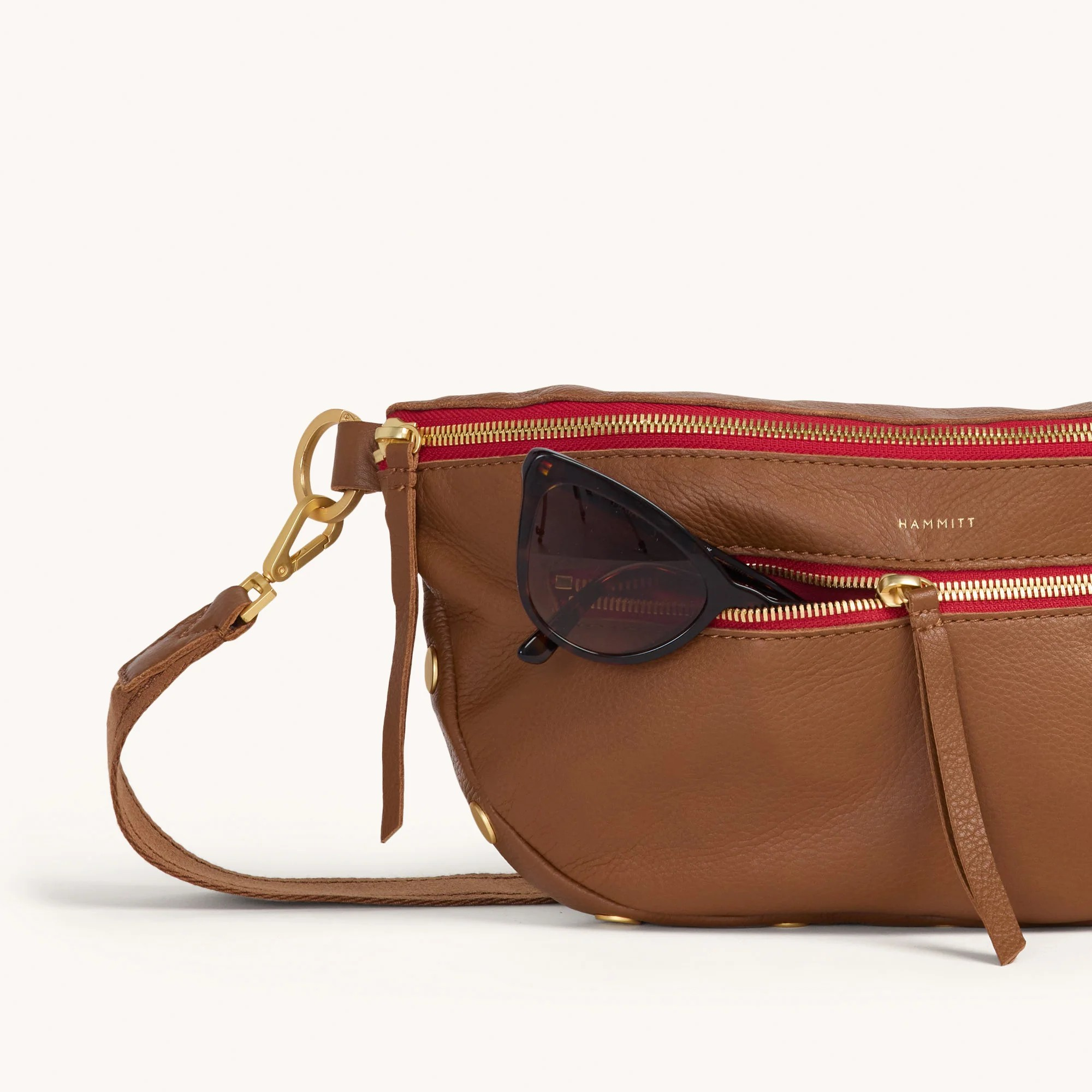 Charles Crossbody Lrg - Mahogany Pebble