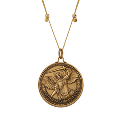 Better Together - Michael/Mary Large Pendant Antique Gold