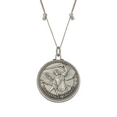 Better Together - Michael/Mary Large Pendant Antique Silver