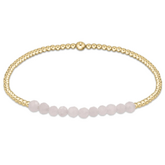 Gold Bliss 2mm Bead Bracelet - Moonstone