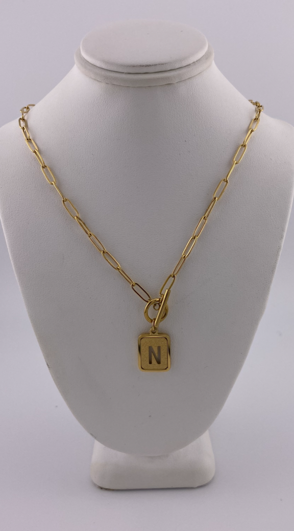 Initial N Necklace