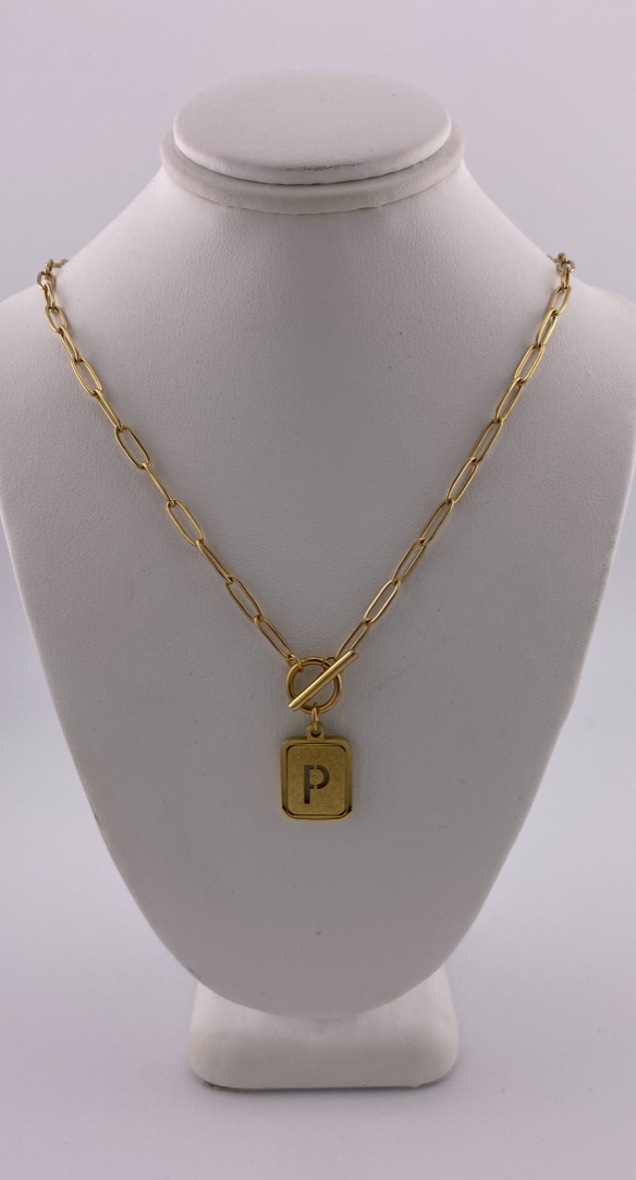 Initial P Necklace